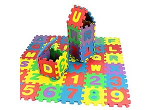 Kids Foam Puzzle Play Mat Shapes Colors or Numbers Alphabets