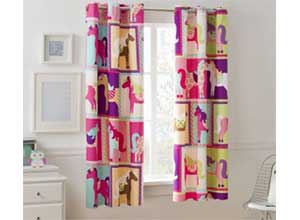 Mainstays Pink Girls Bedroom Single Curtain Pane