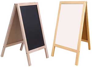 Wooden Frame Blackboard Whiteboard Stand