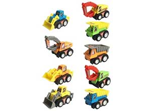 Construction Vehicles Fun Pull Back Car Toys Set