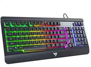 VictSing Gaming LED Backlit Wired Keyboard