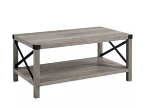 40 inch Rustic Farmhouse X Side Coffee Table