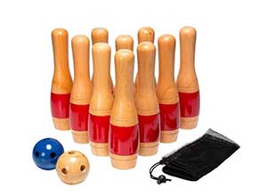 Wooden Lawn Bowling Game