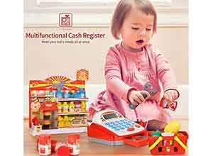Geyiie Toy Cash Register for Kids