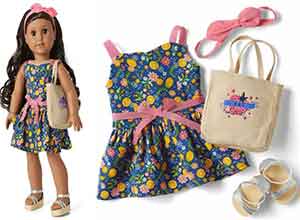 Fresh Lemons Market Outfit for 18-inch Dolls