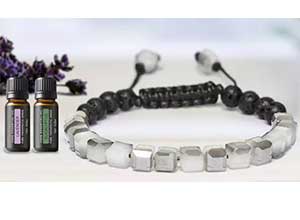 Lava Stone Glass Diffuser Bracelet