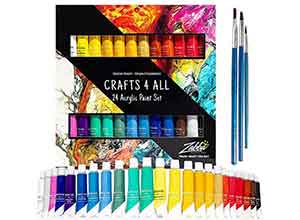 Acrylic Paint Set 24 Colors by Crafts 4 ALL
