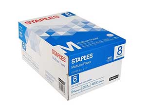 Staples Multiuse Copy Paper 8.5*11inch 4000sheets