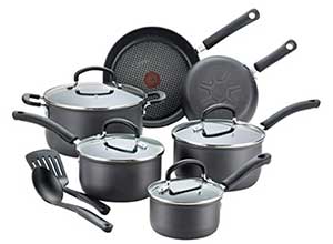 T-fal Hard Anodized Nonstick 12 Piece Cookware Set