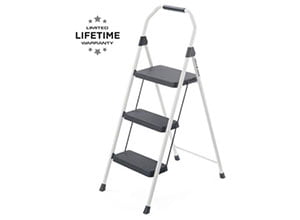 3-Step Compact Steel Step Stool with 225 lb