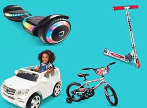 Up to $70OFF on Riding Toys Scooters and Hoverboards