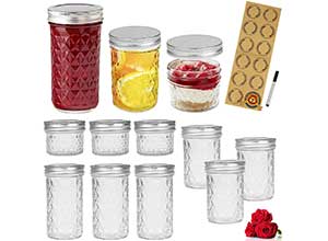 LovoIn Mason Jars Canning Jars with lids