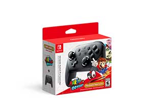 Nintendo Switch Pro Controller with Super Mario game