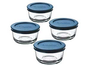 Glass Containers with Plastic Lids