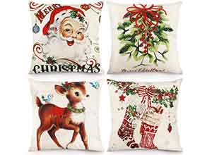 Christmas Throw Pillow Covers set of 4
