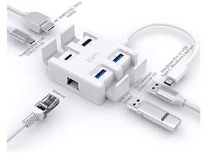 Dust Proof Multi Port 5-in-1 Type C Adapter