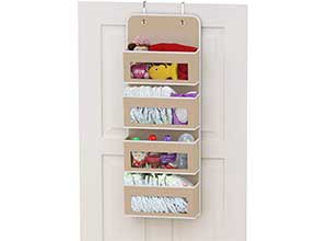 Wall Mount 4 Clear Window Pocket Organizer