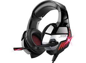 Gaming Headset with Microphone LED Light