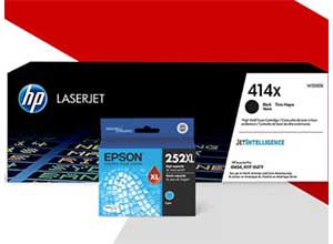 40% back when you purchase $75 of ink or $175 of toner