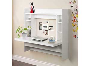 White Wall Mounted Desk