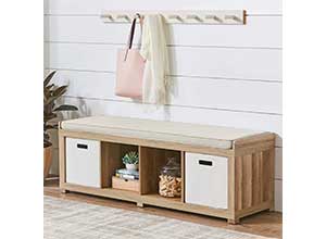 4-Cube Organizer Storage Bench