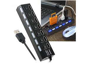 Insten 7-Port USB Hub with on-off Switch