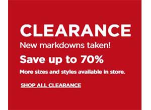 Save up to 70% on clearance sale at Kohls