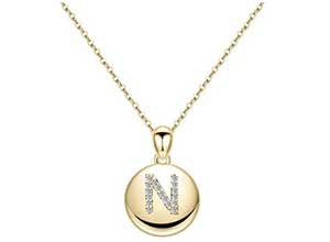 Turandoss Letter Initial Necklace for Women Girls