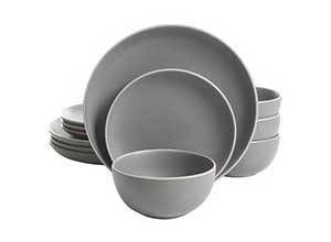 Zuri Matte 12-Piece Dinnerware Set Pistachio