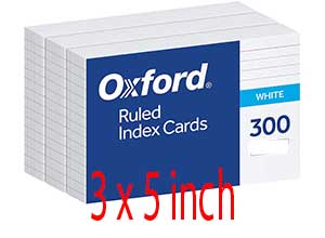 Oxford Ruled Index Cards