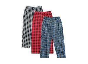 Real Essentials Mens 3-Pack Fleece Pajama Pants