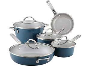 Nonstick Cookware set 9 piece Twilight teal