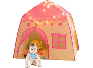 Girls Play Tent with Star Lights