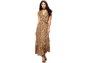 Sofia Vergara Womens Cap Sleeve Maxi Dress