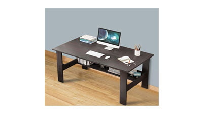 Desktop Laptop Table with Storage Shelf