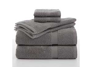 Utica Essentials 6 Piece Towel Set in Grey