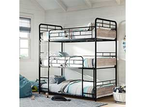 Metal Frame Anniston Triple Bunk Bed