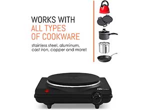 Elite Gourmet Countertop Electric Hot Burner