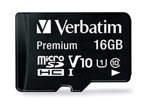 16GB Premium microSDHC Memory Card with Adapter