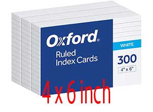 Oxford Ruled Index Cards