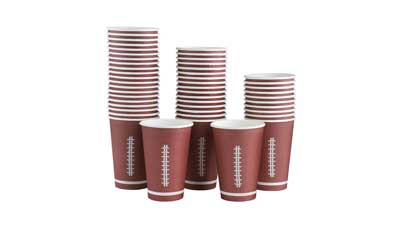Football Solo Themed Disposable Cups with Sleeves