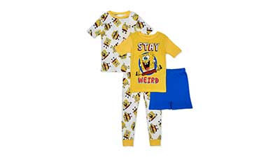 SpongeBob Boys Pajama Set, 4-Piece