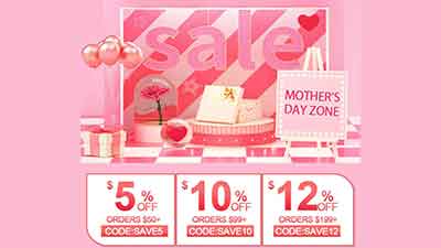 Extra 15% For Mothers Day Big Sale