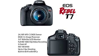 Canon EOS Rebel T7 DSLR Camera Bundle