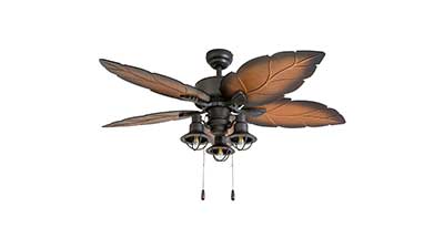 52-Inch Tropical Bronze Indoor Ceiling Fan