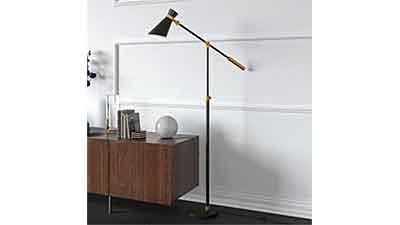 Height-Adjustable Two-Tone Floor Lamp