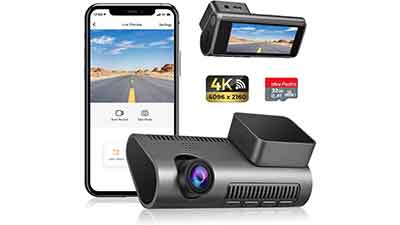 Car Dash Cam 4K WiFi Ultra HD 2160P