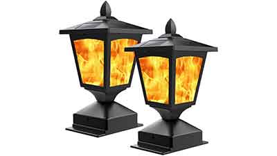 Solar Flickering Flame Light for Fence