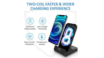 Qi-Certified 10W Max Wireless Phone Charger Stand