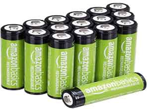 Amazon Basics 16-Pack AA Rechargeable Batteries